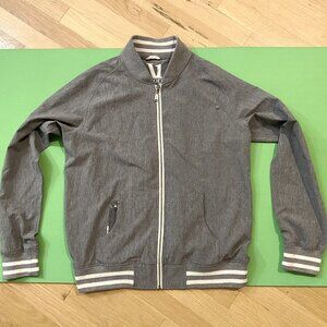 Vuori Grey Lightweight Track Jacket Small